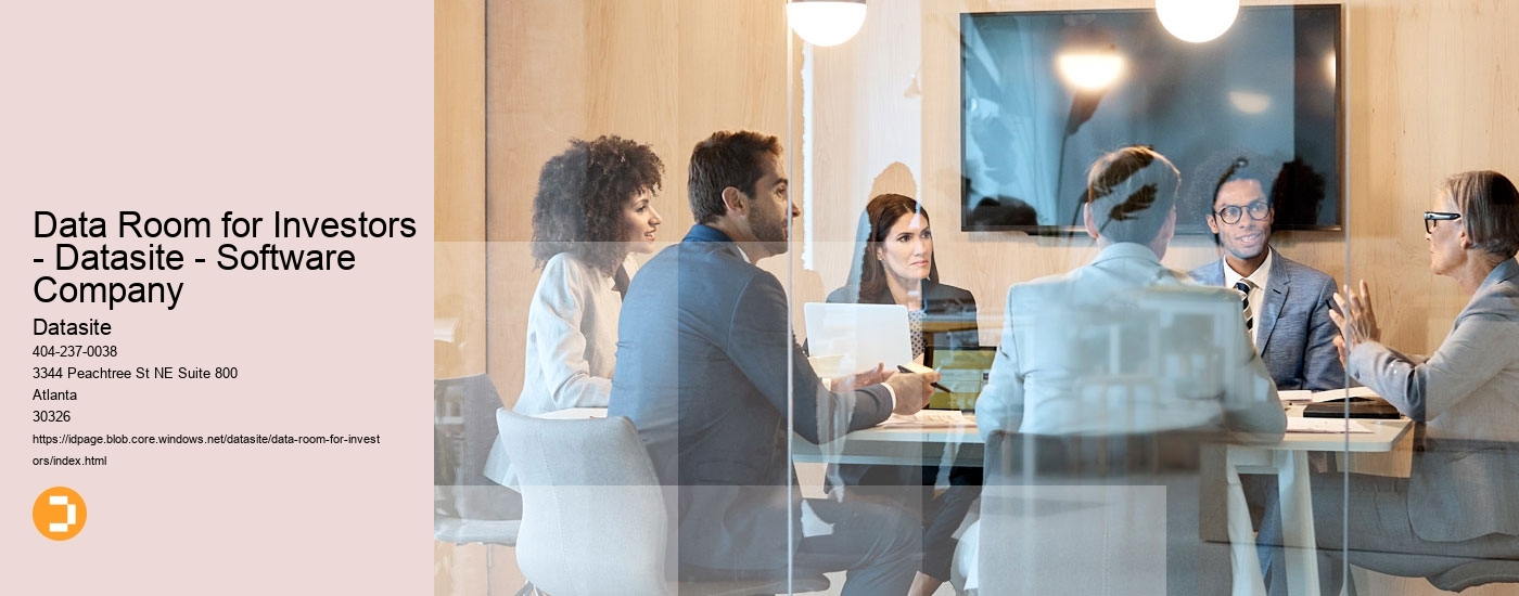 Data Room for Investors - Datasite - Software Company